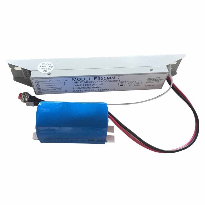 แหล่งจ่ายไฟไฟฉุกเฉิน LED แบตเตอรี่ Li-Ion 14.8V 2.25Ah 3 ชั่วโมง F355M