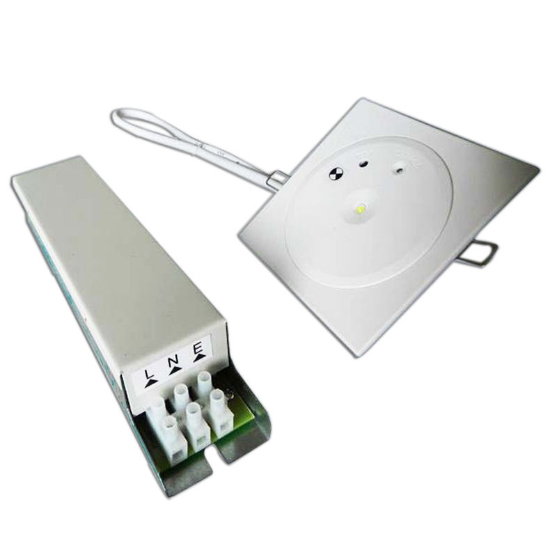 ไฟฉุกเฉิน LED แบบฝังฝ้าเพดาน ชาร์จไฟได้ พร้อมแบตเตอรี่สำรอง 3W SMD สีขาว แบตเตอรี่ Ni-Mh