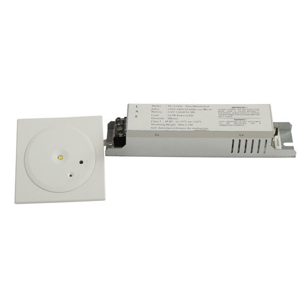 ไฟฉุกเฉิน LED SMD 1W ติดตั้งฝังฝ้าสำหรับอาคารพาณิชย์ ทดสอบตัวเองได้ IP20