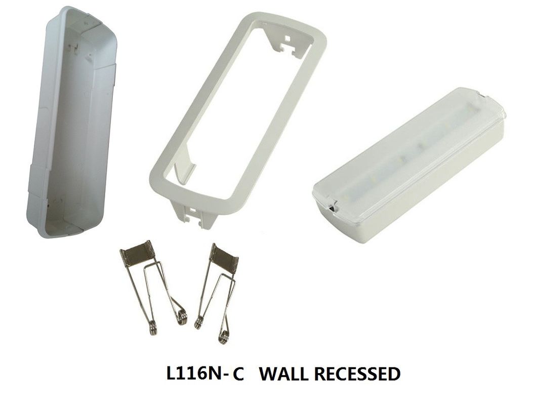 ไฟฉายฉุกเฉิน LED ที่ใช้แบตเตอรี่ติดผนัง พร้อมแบตเตอรี่สํารอง IP20 SMD 5730 L116M-C