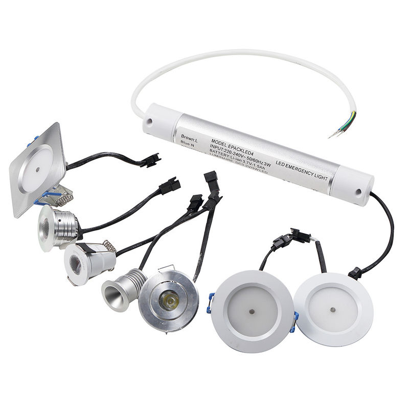 อลูมิเนียมเคส 3W LED ไฟฉุกเฉินแบบชาร์จใหม่ พร้อมแบตเตอรี่สํารอง IP20 ความสว่างสูง L124N