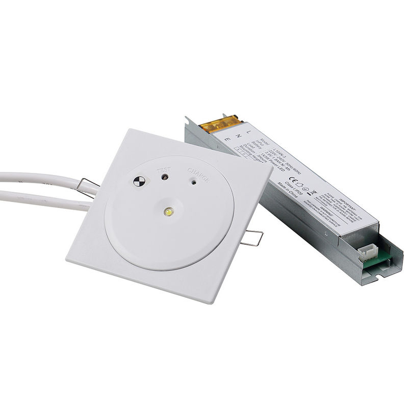 ไฟฉุกเฉินดาวน์ไลท์ LED แบบฝังที่ผ่านการรับรอง CE พร้อมไฟ LED สีขาว SMD ขนาด 1 วัตต์และแบตเตอรี่ Ni-Cd