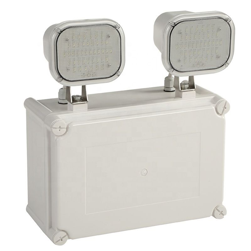 ไฟฉุกเฉิน LED แบบชาร์จไฟได้ IP65 Twin Spot พร้อมแบตเตอรี่สำรอง 3 ชั่วโมง ตัวเรือน PC L107N