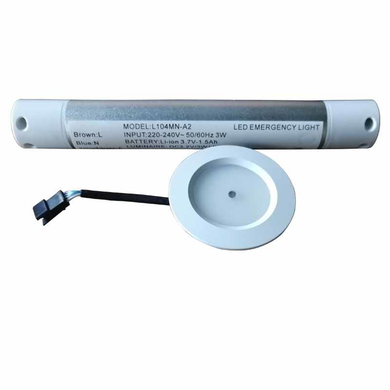อลูมิเนียมเคส 3W LED ไฟฉุกเฉินแบบชาร์จใหม่ พร้อมแบตเตอรี่สํารอง IP20 ความสว่างสูง L124N