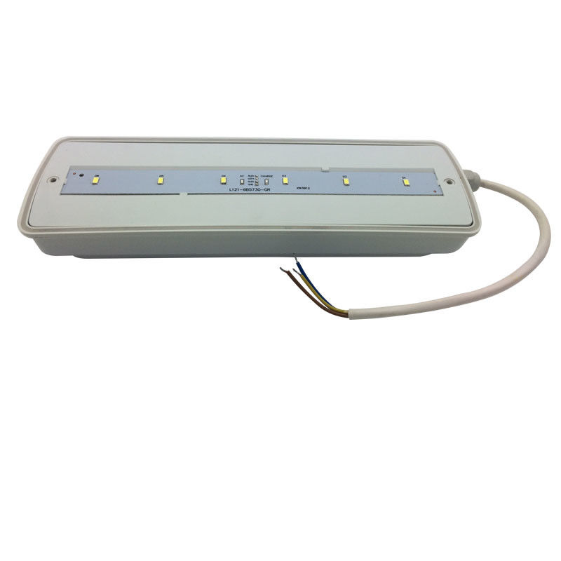 ไฟฉุกเฉินกันน้ำสำหรับผนัง ชาร์จไฟได้ IP65 พลาสติก Ni-Cd พร้อมแบตเตอรี่สำรอง 3 ชั่วโมง L116N-E