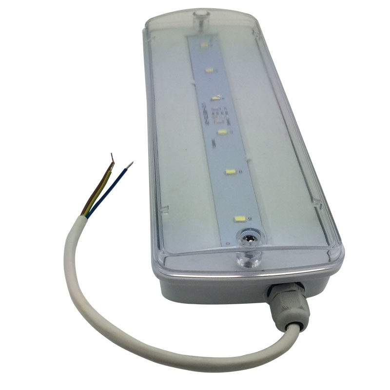 ไฟฉุกเฉินกันน้ำสำหรับผนัง ชาร์จไฟได้ IP65 พลาสติก Ni-Cd พร้อมแบตเตอรี่สำรอง 3 ชั่วโมง L116N-E