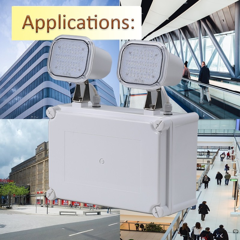 ไฟฉายสูง 2x6W LED Twin Spot ไฟฉายฉุกเฉิน 3 ปี การรับประกัน 50000 ชั่วโมง