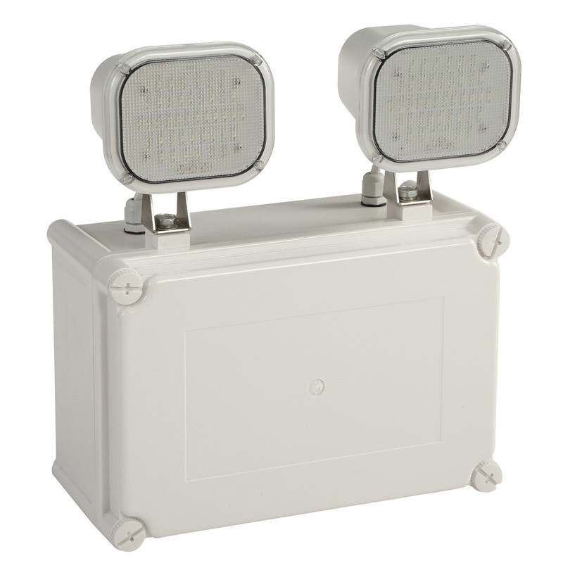 12W Twin Spot LED ไฟฉุกเฉิน IP65 กันน้ํา 6500K สีขาวเย็น 3 ชั่วโมง