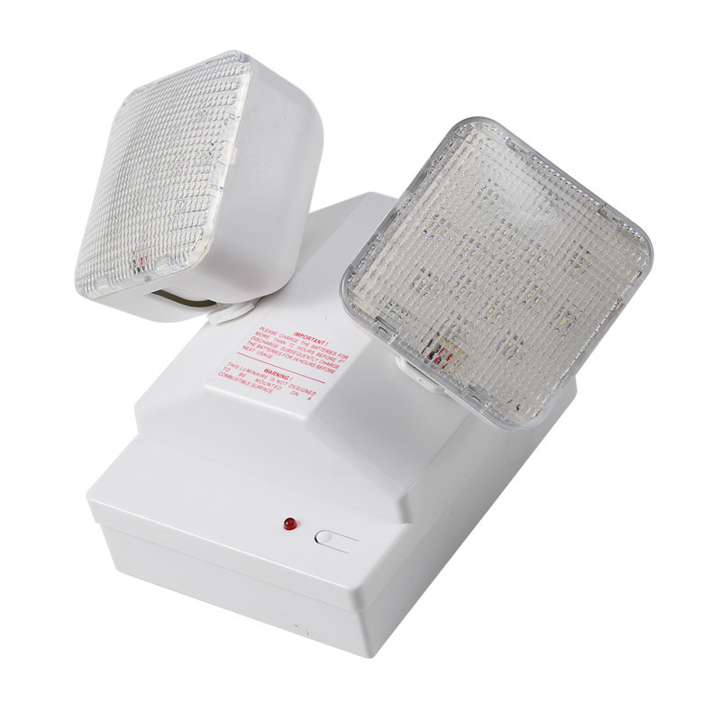 6W Twin Spot LED แสงฉุกเฉิน 6500K 3.6V 3.0Ah Ni-Cd แบตเตอรี่ PC Casing IP20