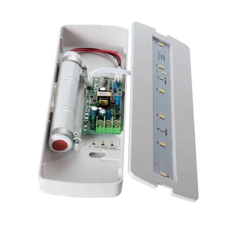 ไฟฉุกเฉิน LED แบบติดผนัง พลาสติกถาวร สำรองแบตเตอรี่ ชาร์จไฟได้ สำรองไฟ 3 ชั่วโมง Ni Cd IP20