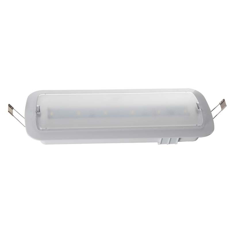 ไฟป้ายทางออกฉุกเฉิน LED ติดเพดานแบบฝังพร้อมแบตเตอรี่ Ni-Cd รับประกัน 3 ปี 6500K