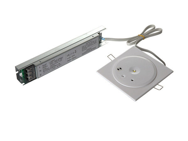 ประหยัดพลังงาน IP20 ความฉุกเฉินบนเพดานพาณิชย์ด้วยแบตเตอรี่สํารอง LED Downlight 3W SMD แบตเตอรี่ Ni-Mh ขาว