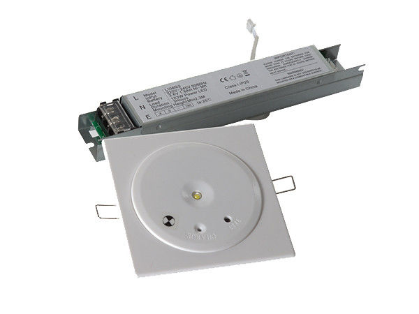 ประหยัดพลังงาน IP20 ความฉุกเฉินบนเพดานพาณิชย์ด้วยแบตเตอรี่สํารอง LED Downlight 3W SMD แบตเตอรี่ Ni-Mh ขาว