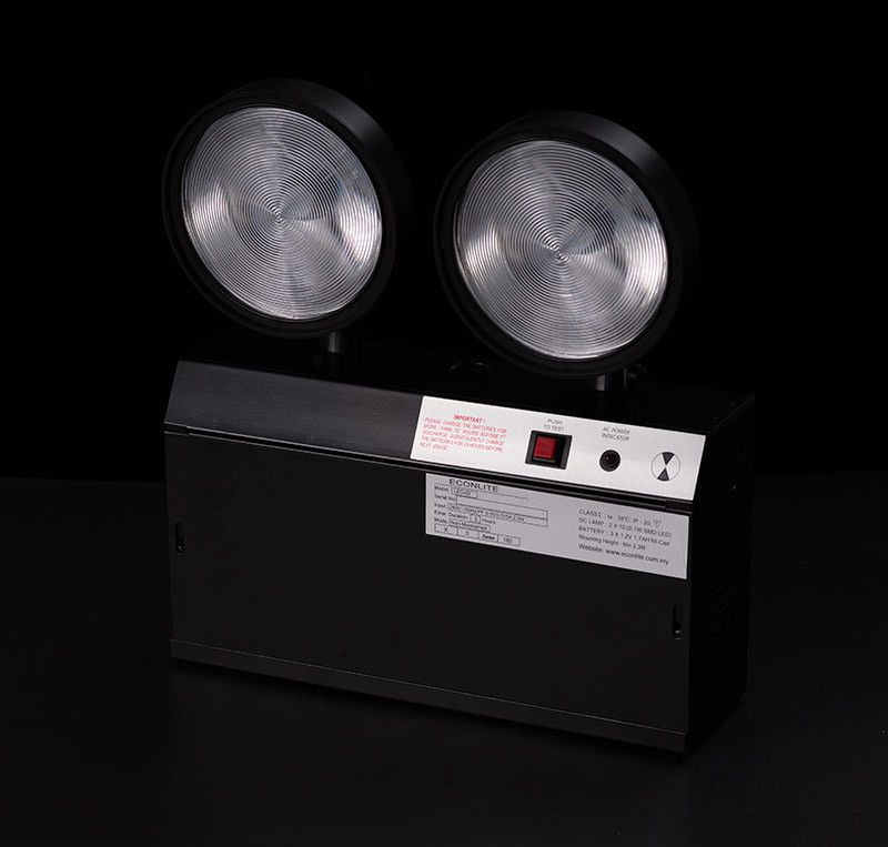 ไฟฉุกเฉิน LED Twin Spot สีดำ 3 ปีรับประกัน แบตเตอรี่ 3.6V 1.6Ah TL020DN
