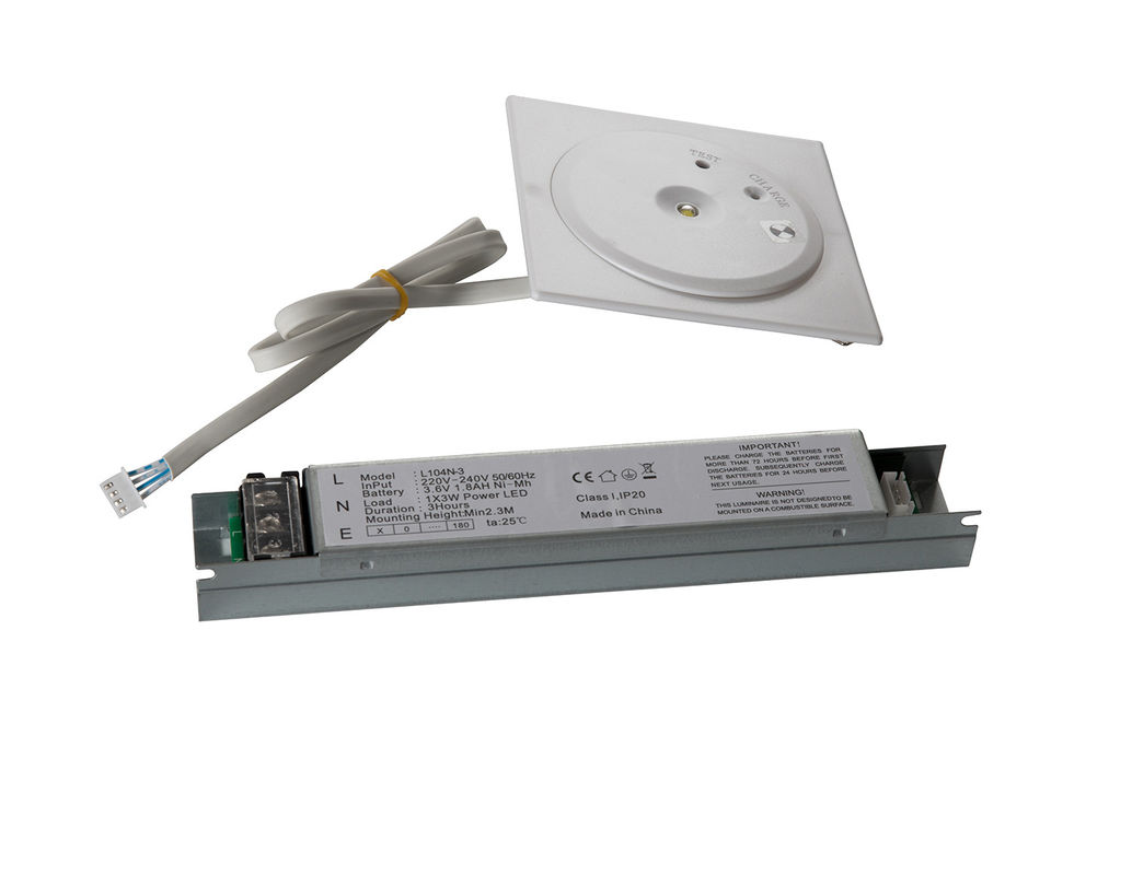 Non Maintained IP20 LED Recessed Ceiling Emergency Light with Battery Backup Fire Exit Sign 220V L104N-3 สายไฟฟ้าไฟฟ้าไฟฟ้าไฟฟ้า