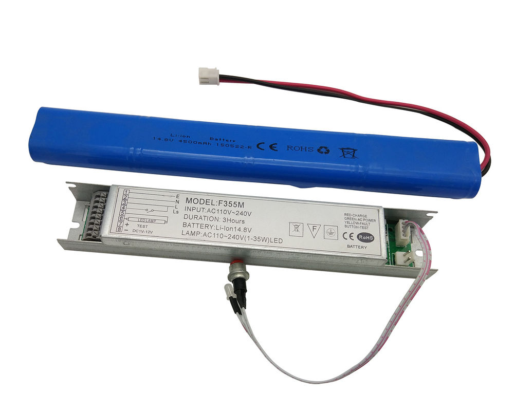 LED Emergency Conversion Kit Self Test แบตเตอรี่ Li-Ion 1-3 ชั่วโมง เวลาฉุกเฉิน
