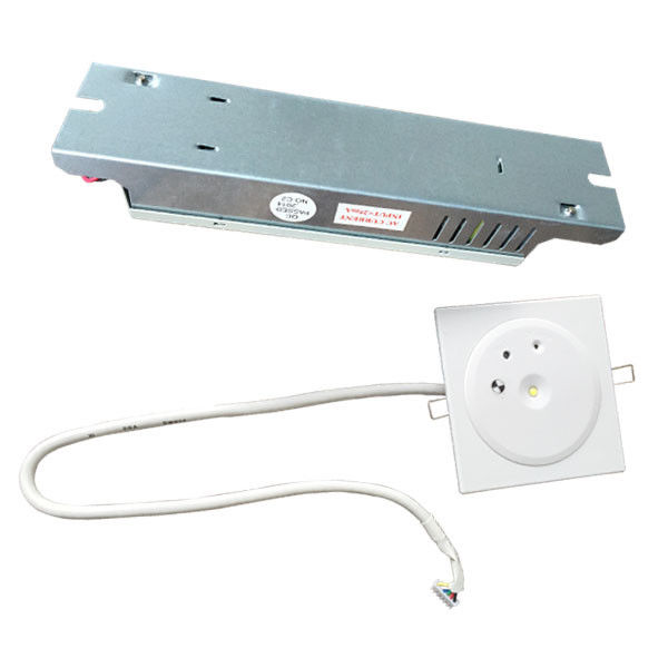 ไฟฉุกเฉิน LED แบบฝังฝ้า IP45 กำลังไฟ 1W ชาร์จไฟได้ ไม่ต้องบำรุงรักษา พร้อมแบตเตอรี่สำรอง แผ่นปิด PC