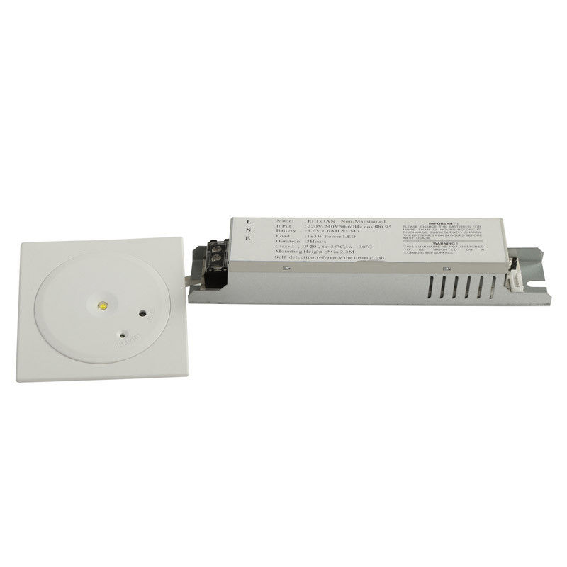 SMD Custom 3W Ceiling Recessed LED Emergency Downlight แบตเตอรี่สํารอง Ni-Mh 3.6V