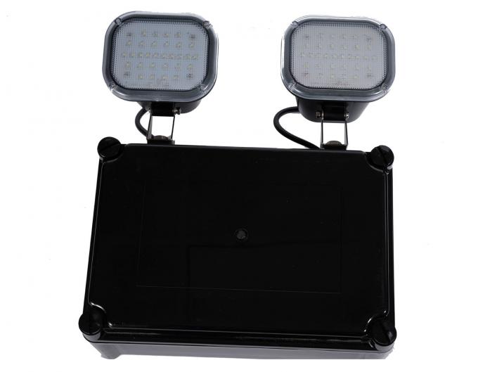 Zhuiming L107N Twin Spot Emergency Light — front view showing dual LED lamp heads and PC casing